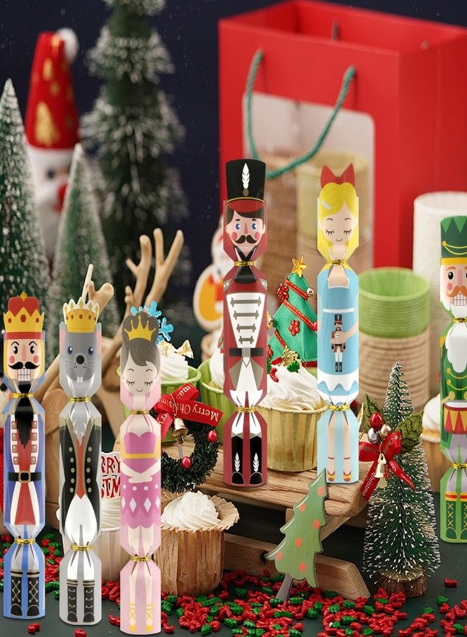 Unigift 24 Pcs Christmas Candy Boxes,6 Styles Xmas Nutcracker Soldier King Princess Girl Treat Box Cardboard Paper Goody Snacks Cookie Holder Decoration Gift Boxes with Tie for Kid Christmas Party Favor - Image 5